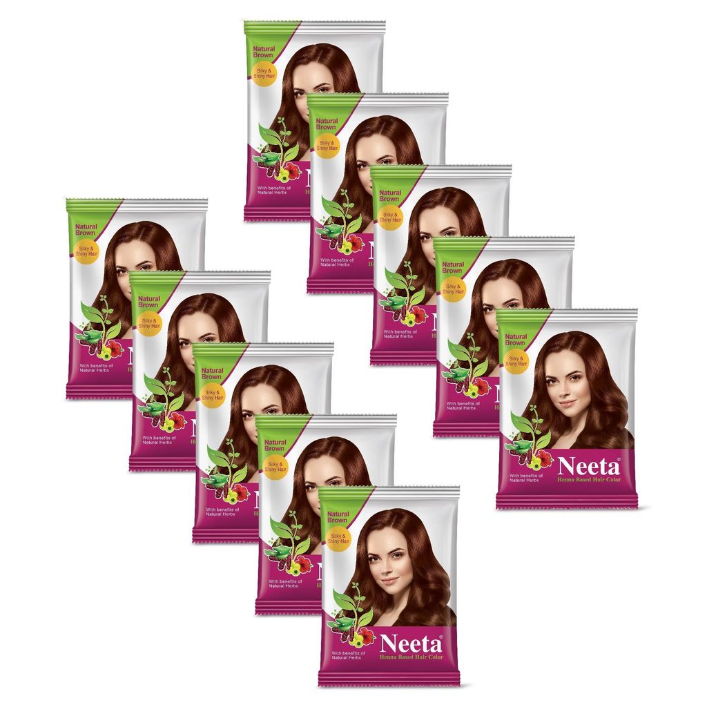 Nisha Beard Colour for Men 15g (Pack of 10), Ammonia Free Beard Hair Color, Professional Beard Cream Hair Color