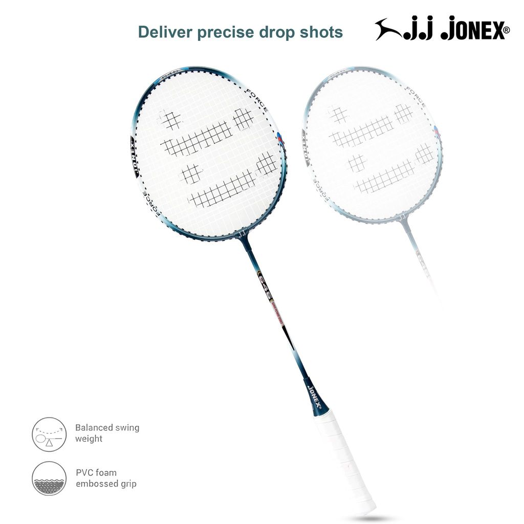 JJ Jonex 646 Badminton Racket Aluminium Badminton Racket with Full Cover | One-Piece Frame, PVC Foam Embossed Grip for Comfortable Feel, Balanced Swing Weight for Power & Control view 2
