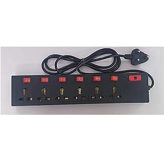 Daybetter Extension Board With 6 Socket 6 Switches Universal Cord Heavy Duty Copper And Led Indicator Multi Plug High (2 Meter) Tar-Ge4(153499829) view 2
