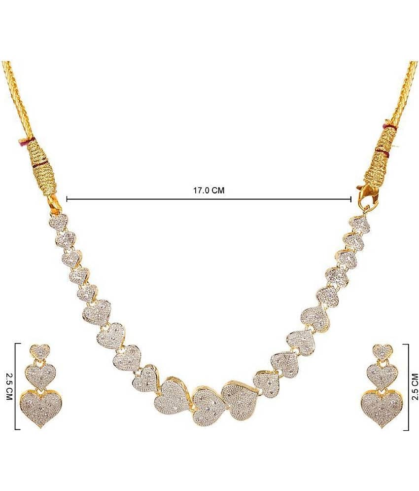 Navya Collections Alloy Golden Choker Contemporary/Fashion Gold Plated Necklace set Combo view 2