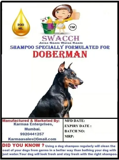 SWACCH Premium Shampoo for Doberman (200ML) NEEM ALOVERA view 2