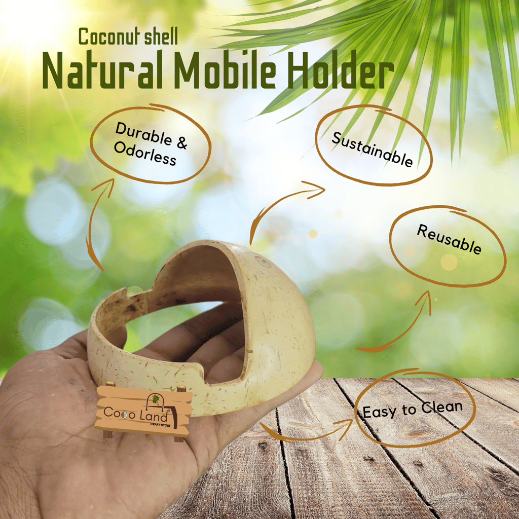 CocoLand Coconut Shell Mobile Holder view 2