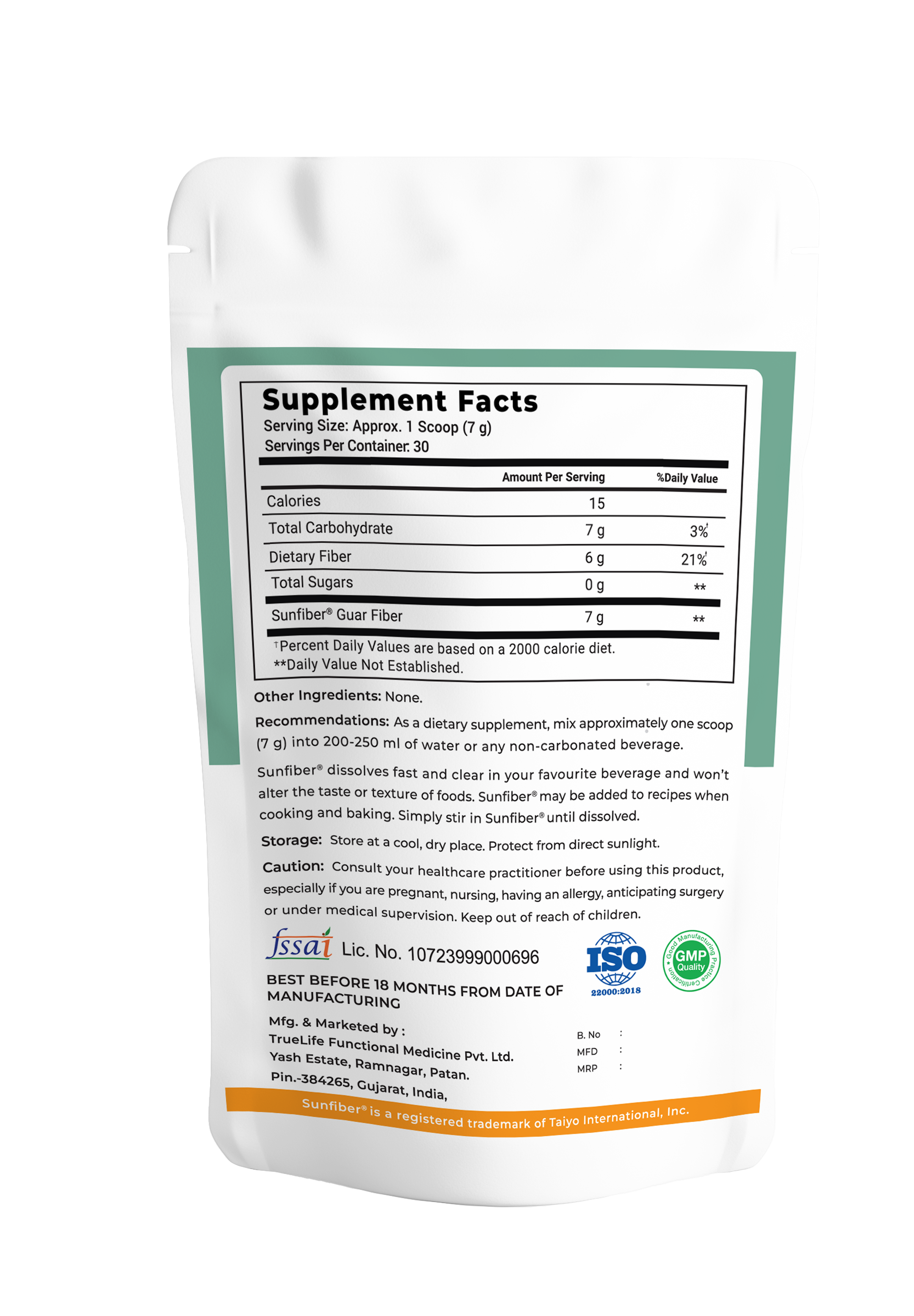 VitaOne Microbiome Fiber I Prebiotic I Sun fiber