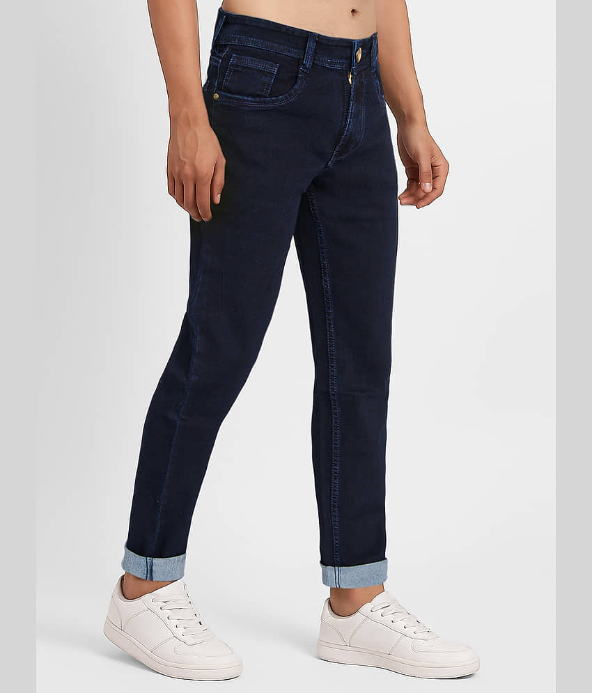 plounge Regular Fit Solid Men's Jeans - Navy Blue ( Pack of 1 ) view 2