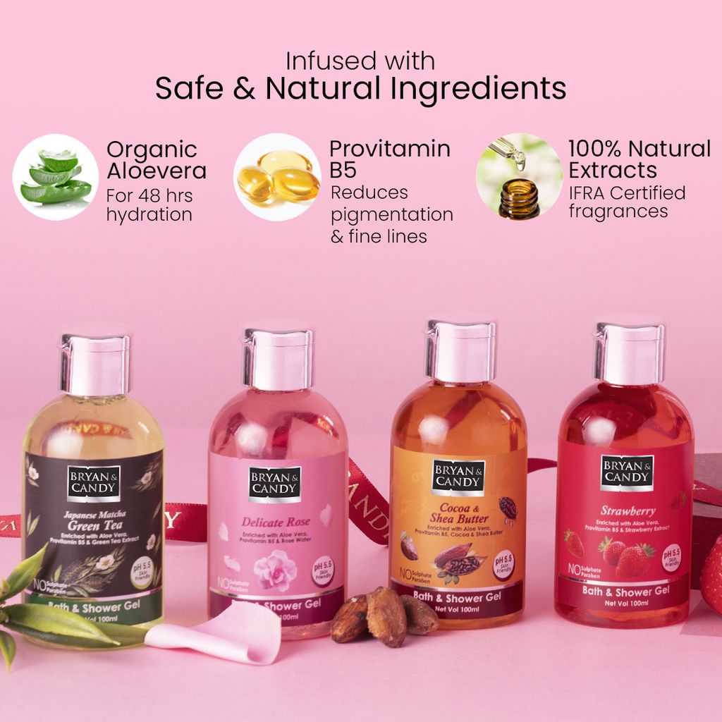 Bryan & Candy Shower Gel for Her | The Perfect Raksha Bandhan Gift For Sister | Gift Set (Pack of 4) for Clean Moisturized Skin view 2