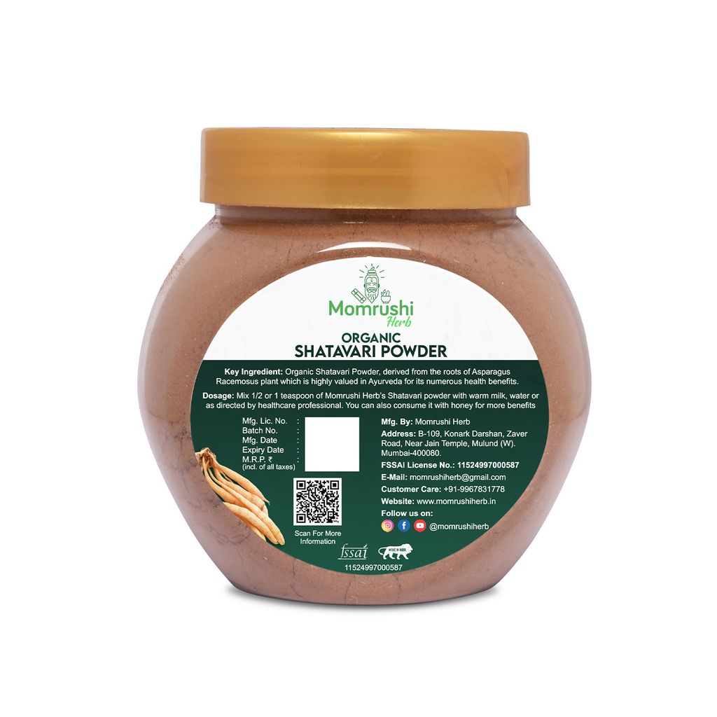 Momrushi Herb Shatavari Powder - 100% Pure & Natural Ayurvedic Wellness Supplement (200gm) view 2