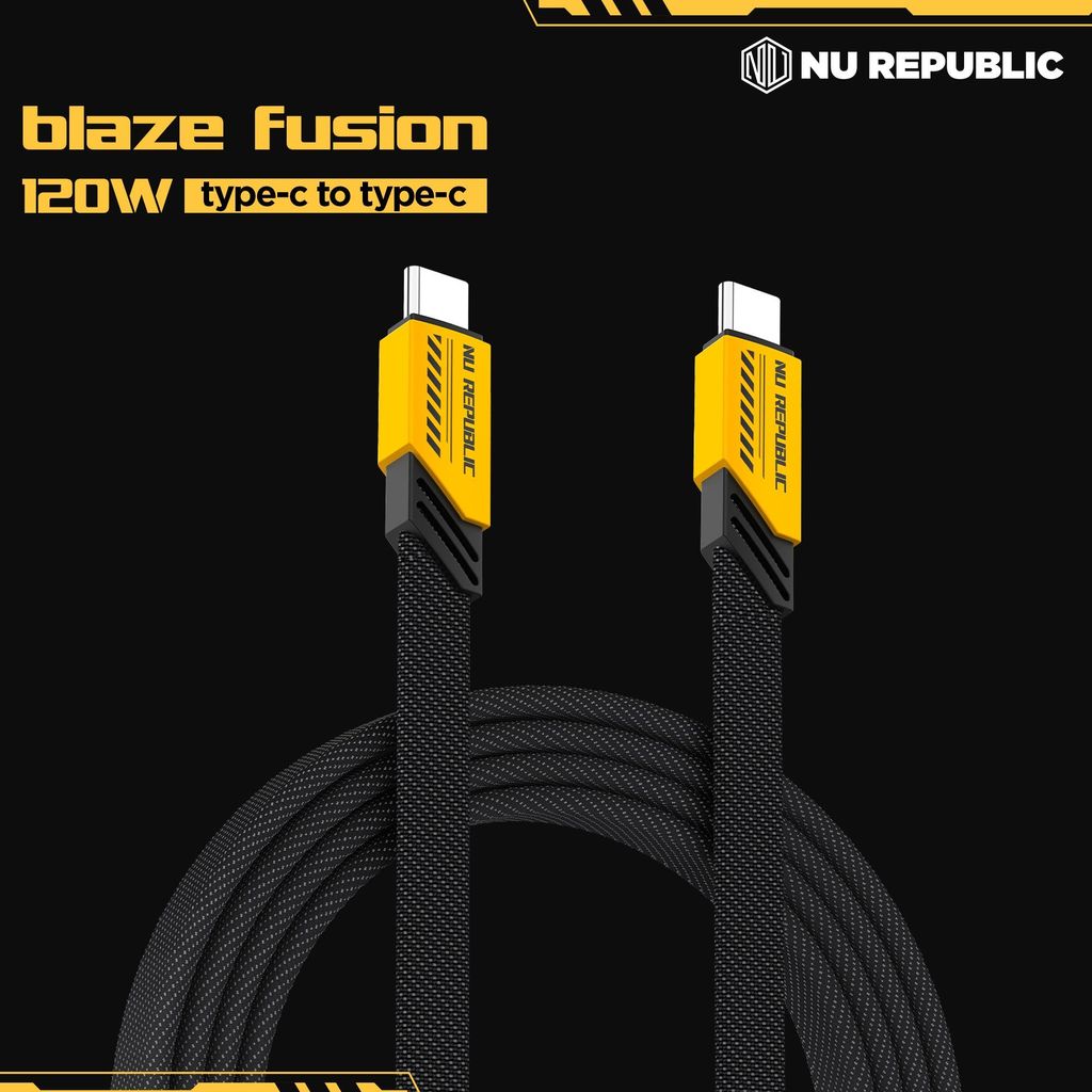 Blaze Fusion 120W Fast Charging Carbon fiber design cable (C-C Type) view 2