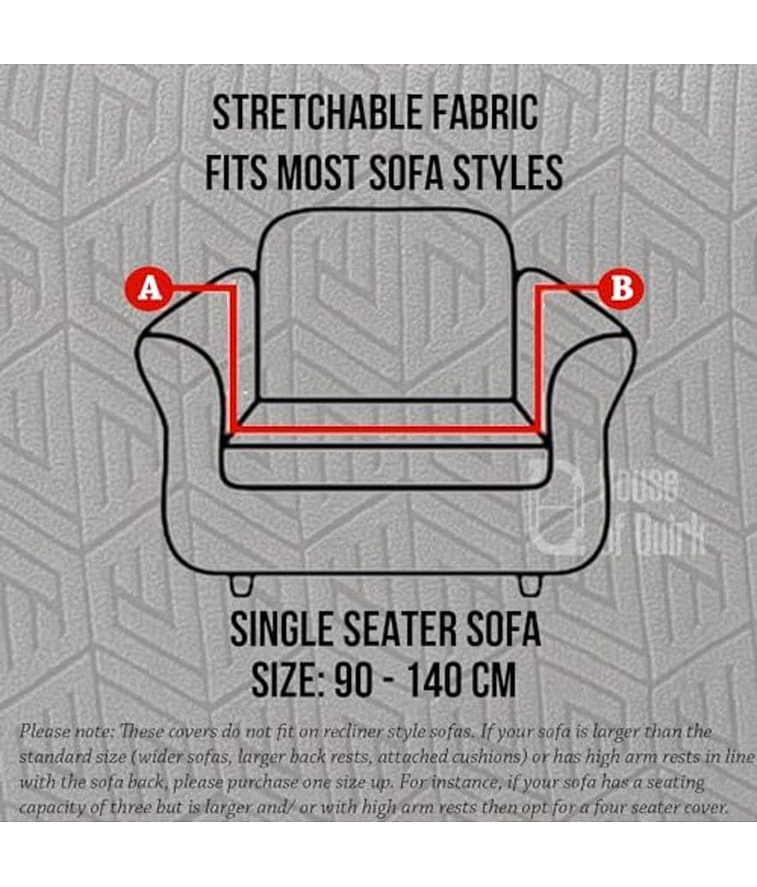 House Of Quirk 1 Seater Polyester Sofa Cover ( Pack of 1 ) view 2