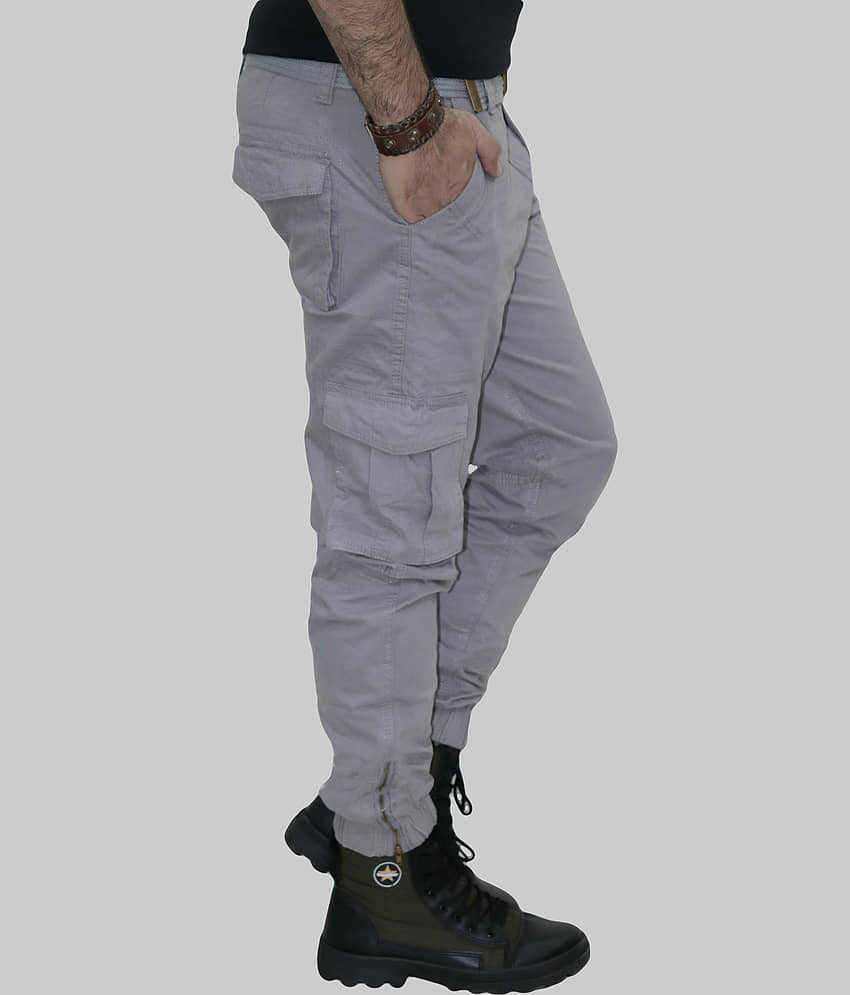 Urban Legends Regular Flat Men's Cargos - Black ( Pack of 1 ) view 2