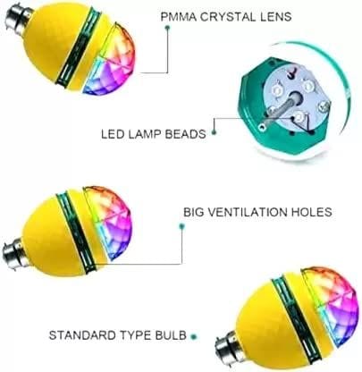 Elecsera Diwali Decoration/Disco Light/Multicolor Led Bulb Light/Rotating Led Bulb Single Disco Ball (Ball Diameter: 2.5 cm) view 2