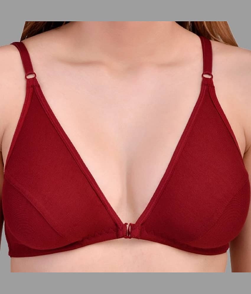 Zourt Pack of 2 Cotton Non Padded Women's Plunge Bra ( Multicolor ) view 2
