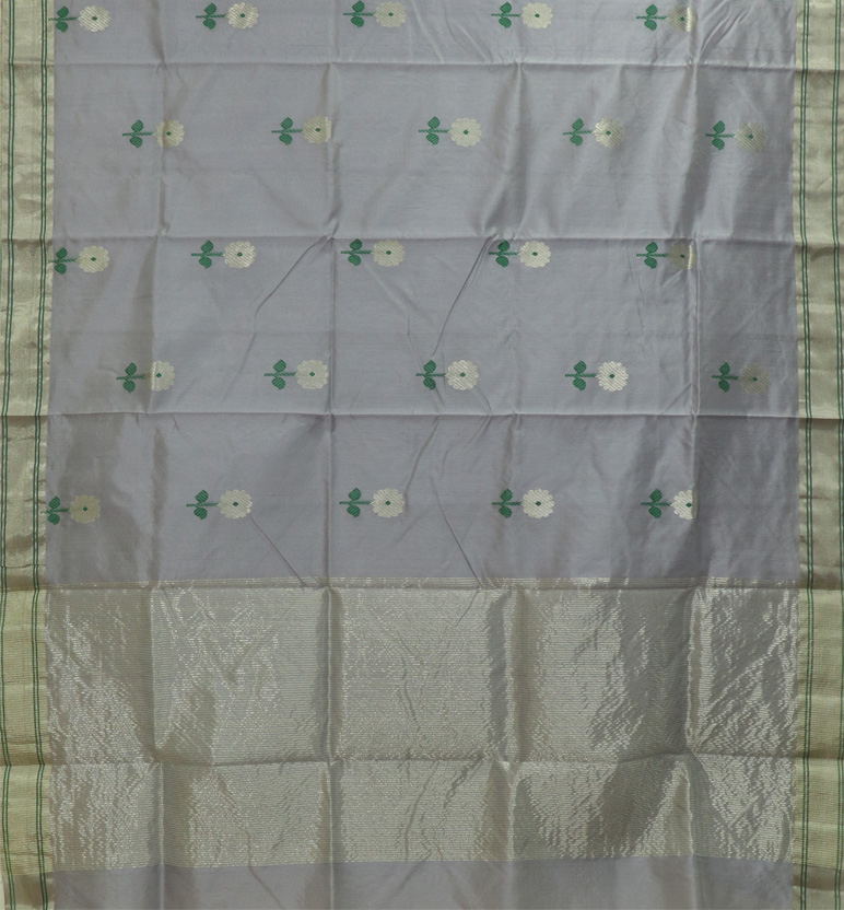 Handloom Chanderi Silk By Mercerized Cotton Saree view 2