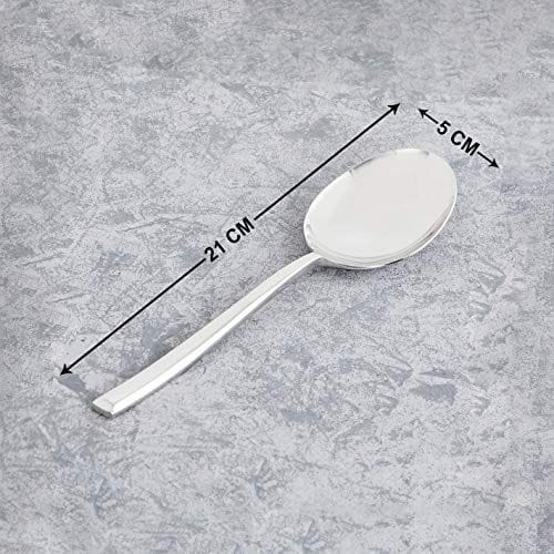 FnS Aura Stainless Steel Mirror Finish Serving Spoon (Set of 2) view 2