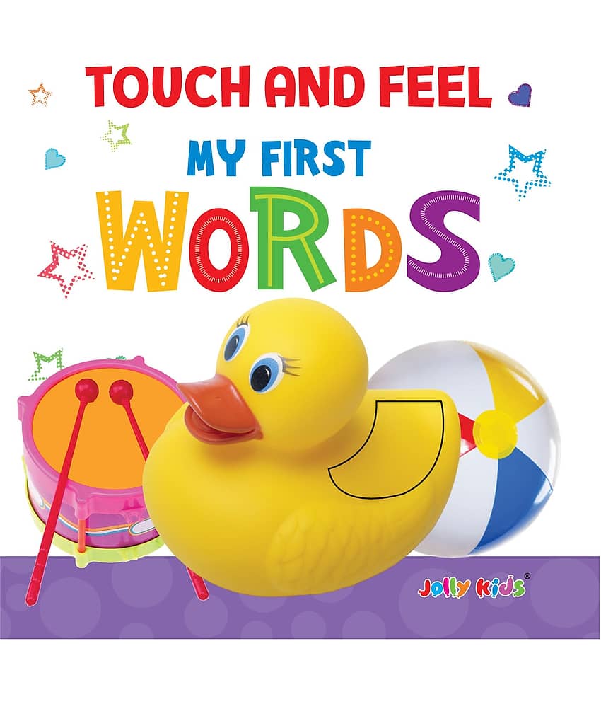 Jolly Kids Touch and Feel Book: My First Words| Picture Book for Kids Ages 1-4 Years| Board Book| Touch & Feel Activity Book