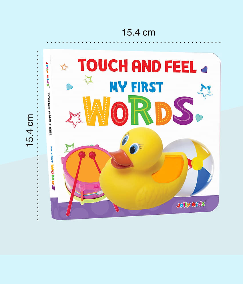 Jolly Kids Touch and Feel Book: My First Words| Picture Book for Kids Ages 1-4 Years| Board Book| Touch & Feel Activity Book view 2