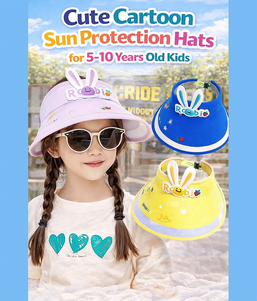 BBYARAJ Pack of 1 Unisex for Baby Hats ( Multicoloured ) view 2