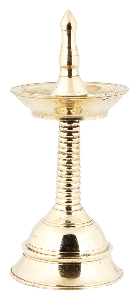 Poompuhar Metal Malabar Deepam,(6 INCH) view 2