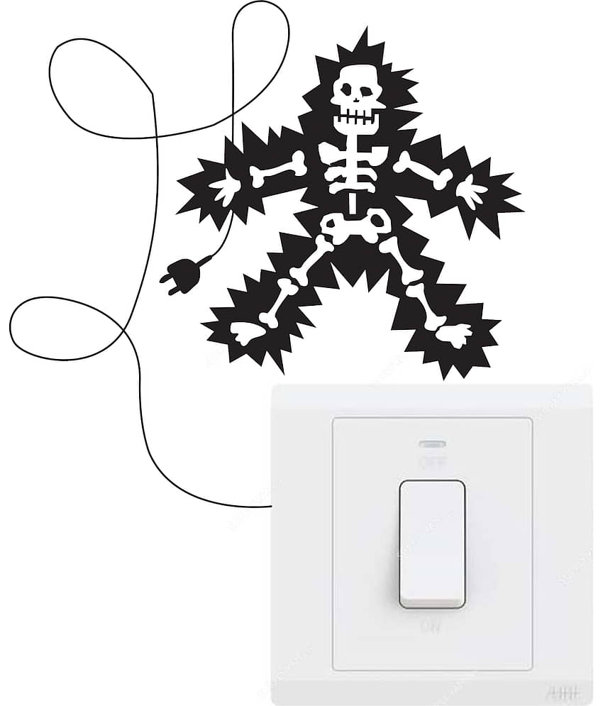 Decorative Switch Board Switch Panel Stickers for Decoration Self Adhesive Sticker (Pack of 5) view 2