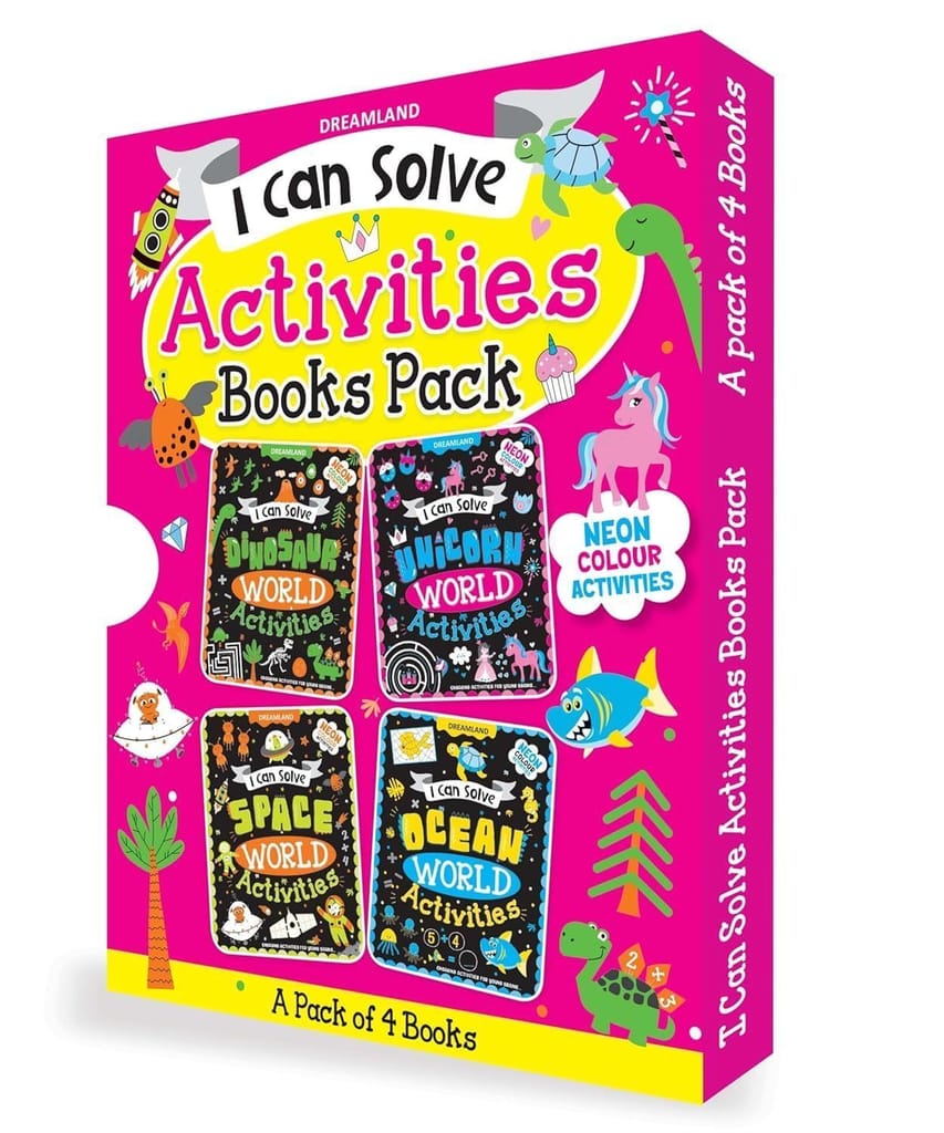 I Can Solve Activities Pack- A Set of 4 Books - I Can Solve Activity Book for Kids Age 4- 8 Years | With Colouring Pages, Mazes, Dot-to-Dots [Paperback] Dreamland Publications view 2
