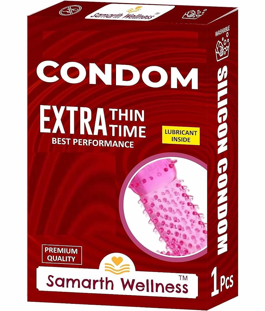 Reusable & Washable Crystal Dotted Condom for Men -1Pc