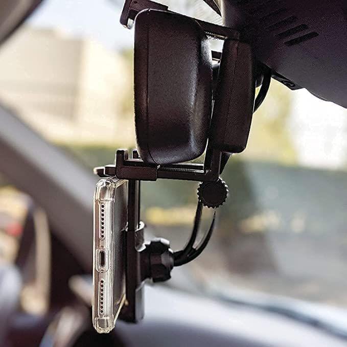 Store 4 Hope e Car Rearview Mirror Holder Phone Bracket Car Phone Holder 360 Rotation for Universal Cell Phone Holder Stand Base Vehicle Rear View Mirror Phone Holder Mount Universal Smartphone view 2