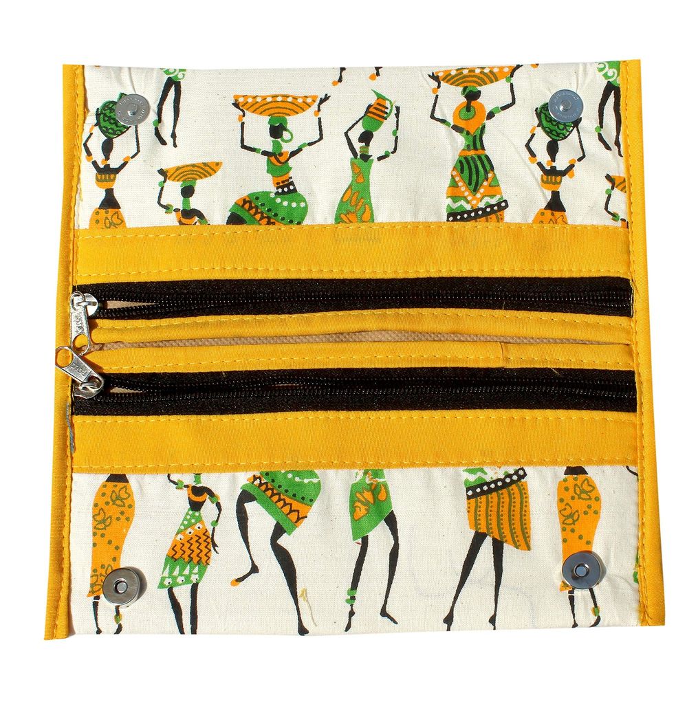 Mandhania Handcrafted Warli Print Women Wallet|Clutch|Ladies Purse Pack 2 view 2