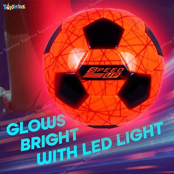 Toyshine PVC Speed Up LED Light Up Glow Football Night Sport Game Training Indoor/Outdoor Soccer Ball Educational Toy Ball Size 5 view 2