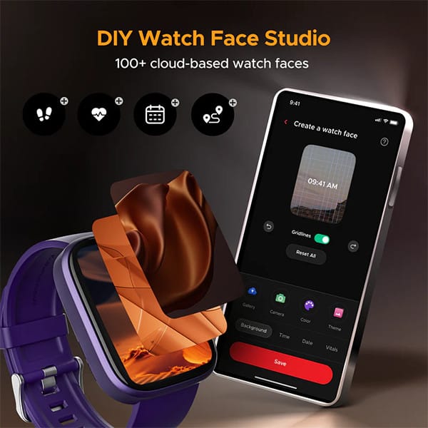 boAt Ultima Chronos with 1.96″ AMOLED Display Smartwatch view 2