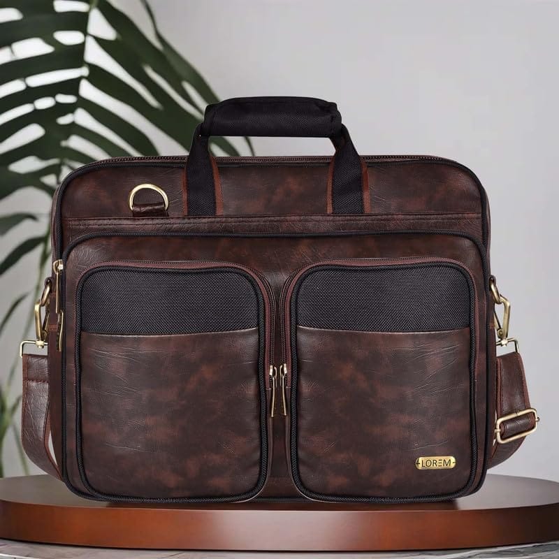 LOREM 28L Messenger Bag For Men - Faux Leather view 2
