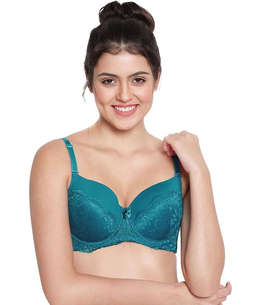 Susie Nylon Women's Balconette Bra ( Blue ) S050-MoroccanBlue
