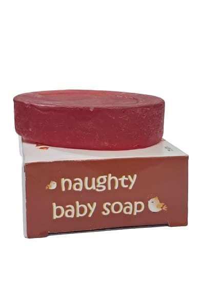 naughty baby soft & gentle beetroot baby soap bar with Badam Oil and Rakhta Chandan. Pack of 3x75 gm view 2