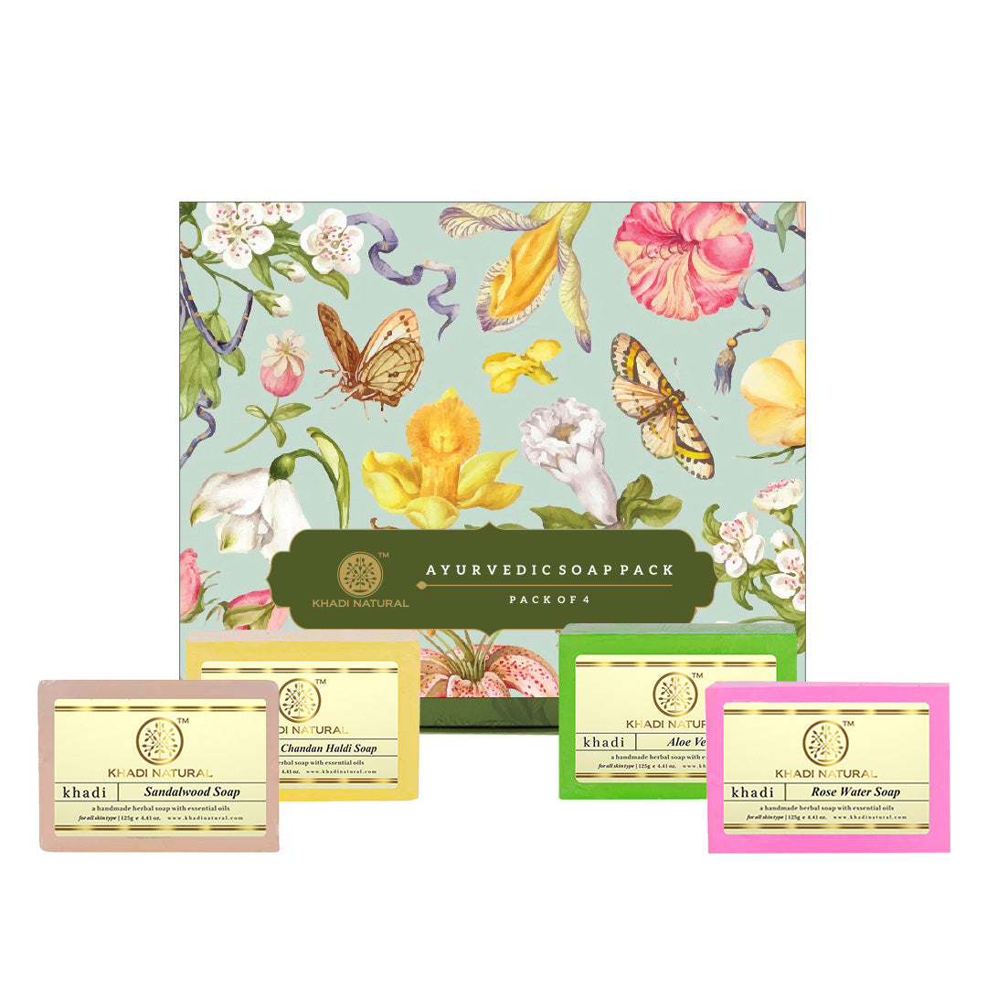 Khadi Natural Ayurvedic Soap Kit Combo Pack Of 4 – 100gm Each view 2