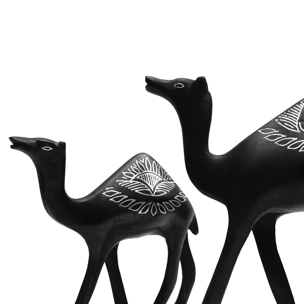 Bidri Work Camel Big And Small Pair (1TMTDCOKA08513) view 2