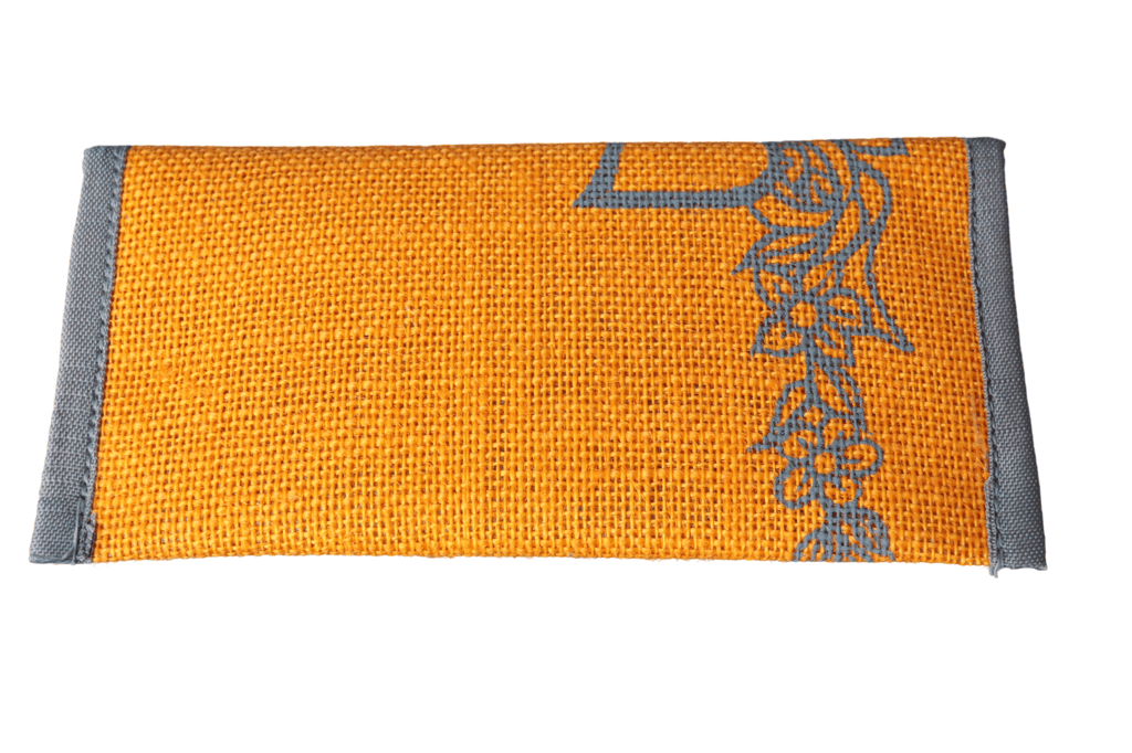 Jute Zipper Wallet view 2