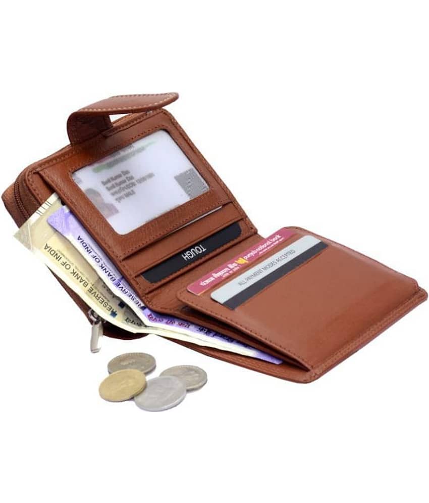 Tough Women Casual Black Genuine Leather Wallet - Regular Size (11 Card Slots) view 2