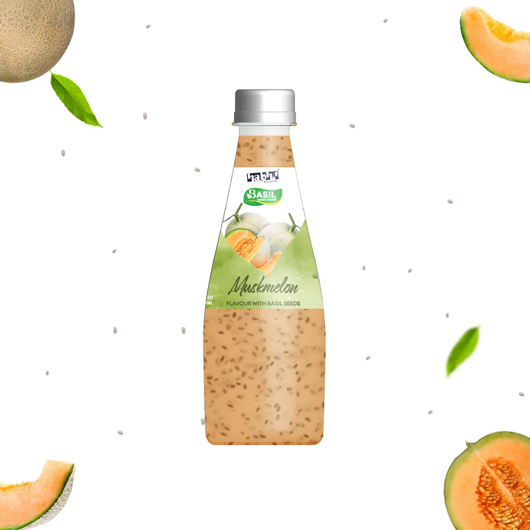 Habhit Basil Seeds Muskmelon Juices, 300 ml - Pack of 6