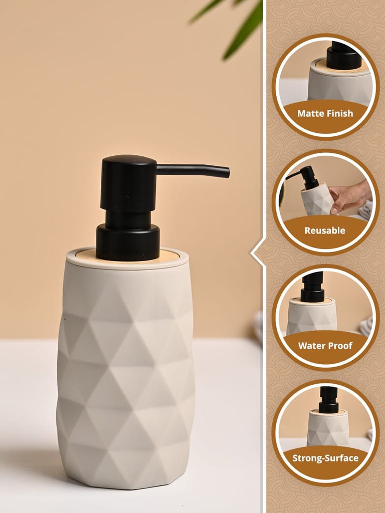 VON CASA Grey Plastic Soap Dispenser - 250ml view 2