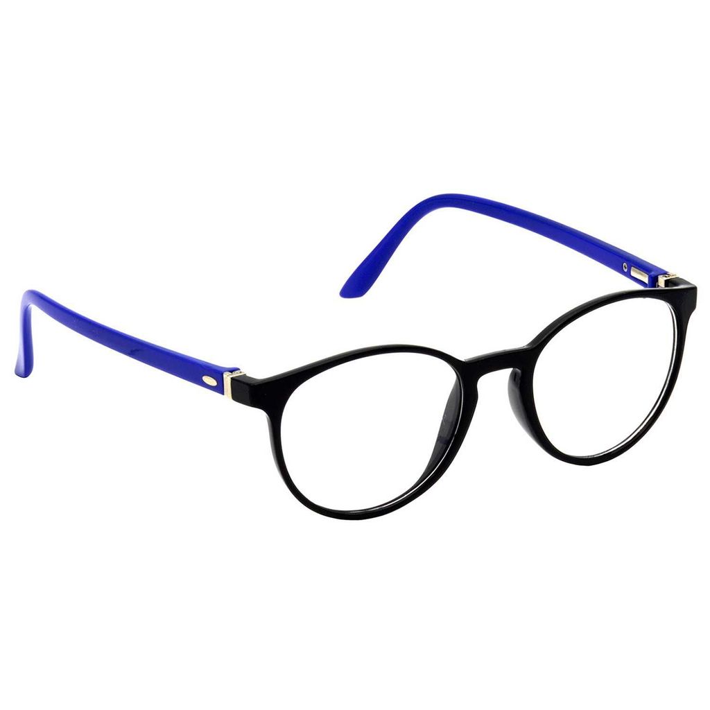 Hrinkar Anti-Glare Zero Power Computer Glasses for Eye Protection with Blue Light Filter for Men & Women | Blue and Black | HBCT-FRM-BK-BU-14 view 2