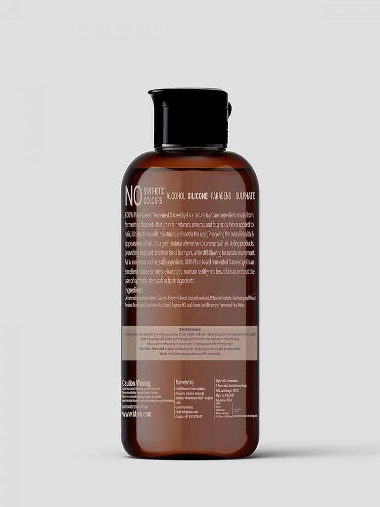 Ktein Natural 100% Plant Based Fermented Flaxseed Gel | Hand-Made | Fermented Flaxseed Gel | Omega3 | Frizzy Free Hair | Define Hair Style | Hyaluronic acid & Fermented Rice Water view 2