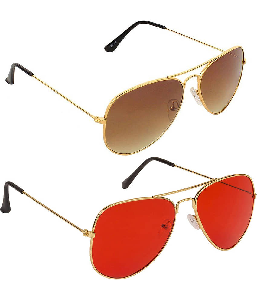 Kanny Devis - Gold Pilot Sunglasses ( Pack of 2 ) view 2