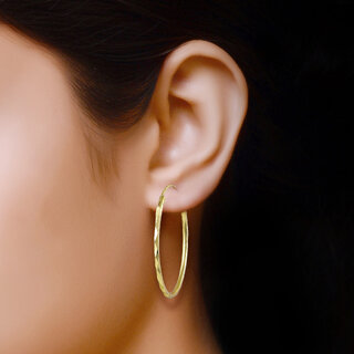 Vivastri Fancy 1 Gram Gold Plated Alloy Hoop Earrings for Women Girls - VIVA2847ERG view 2