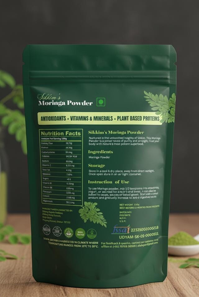 Pure Himalayan Moringa Powder from Sikkim view 2