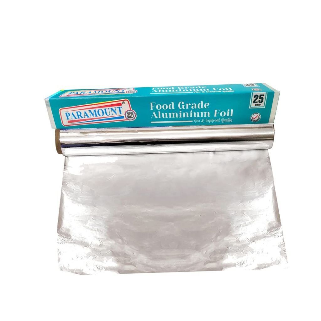 Paramount 25 Mtr ISI Marked Food-Grade Aluminium Foil, High-Quality for Cooking, Wrapping, Baking & Food Storage, Safe & Durable view 2