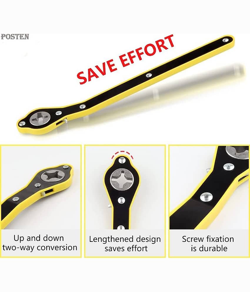 Universal Car Jack Ratchet Wrench|360 forward and reverse knob Labor-Saving design|Scissor Jack Lift Speed Handle Tool|Jack Lug Handle Tool|Tire Wheel Jack Wrench view 2
