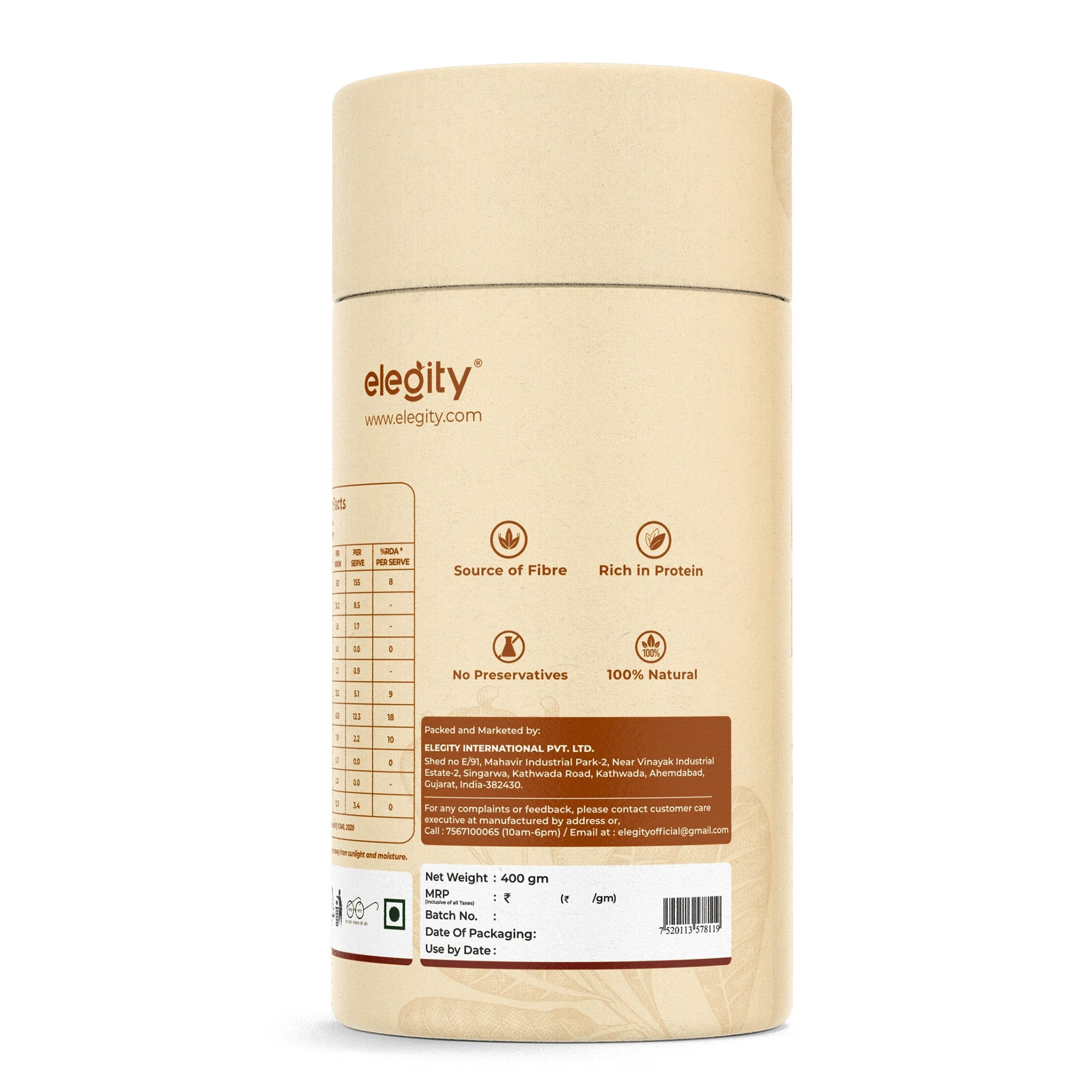 Elegity 100% Natural W210 Plain Cashew Papertube 400 gm | Whole Kaju - Nutritious, Delicious & Crunchy | No Added Preservatives in Dry Fruit | Source of Fibre, Rich in Protein view 2