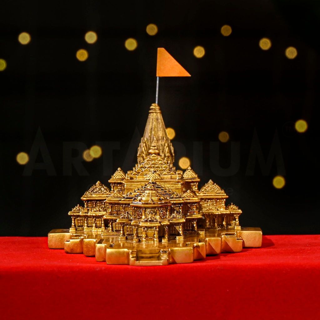 Artarium Ram Mandir Ayodhya Model Authentic Design Ideal for Home Temple, Home Decor & Gifts (7.25 INCH RAM MANDIR) view 2