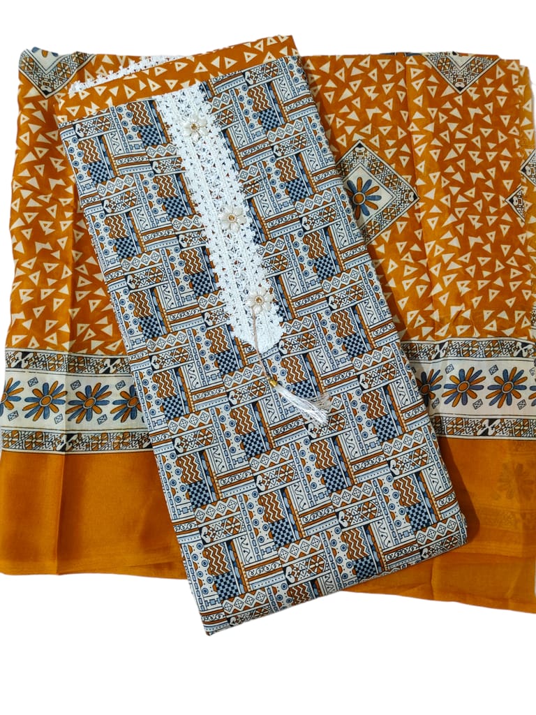 Women's Cotton Dress Material (Unstitched Salwar Suit) view 2