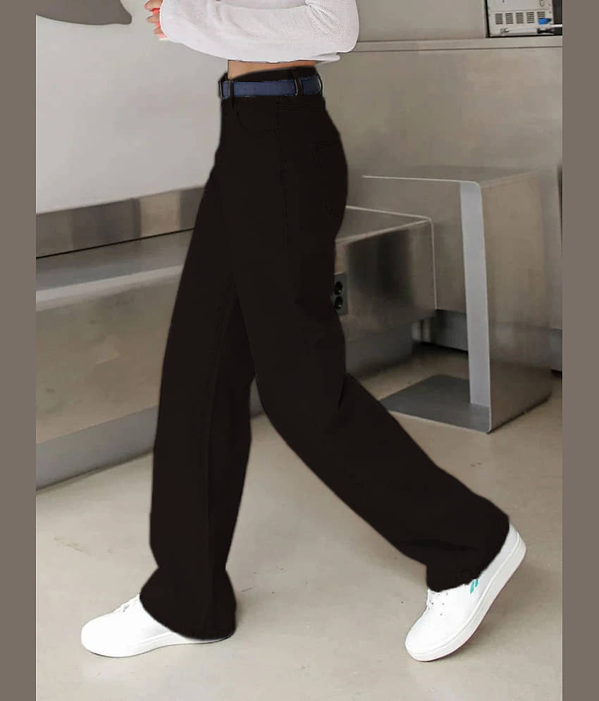 RAGZO - Black Denim Wide Leg Women's Jeans ( Pack of 1 ) view 2