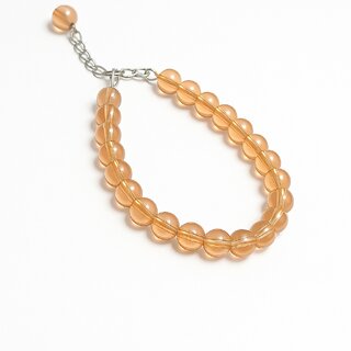 Techiefox Elegant Amber-Toned Beaded Bracelet for Women and Girls Handcrafted Fashion Jewelry with Adjustable Chain