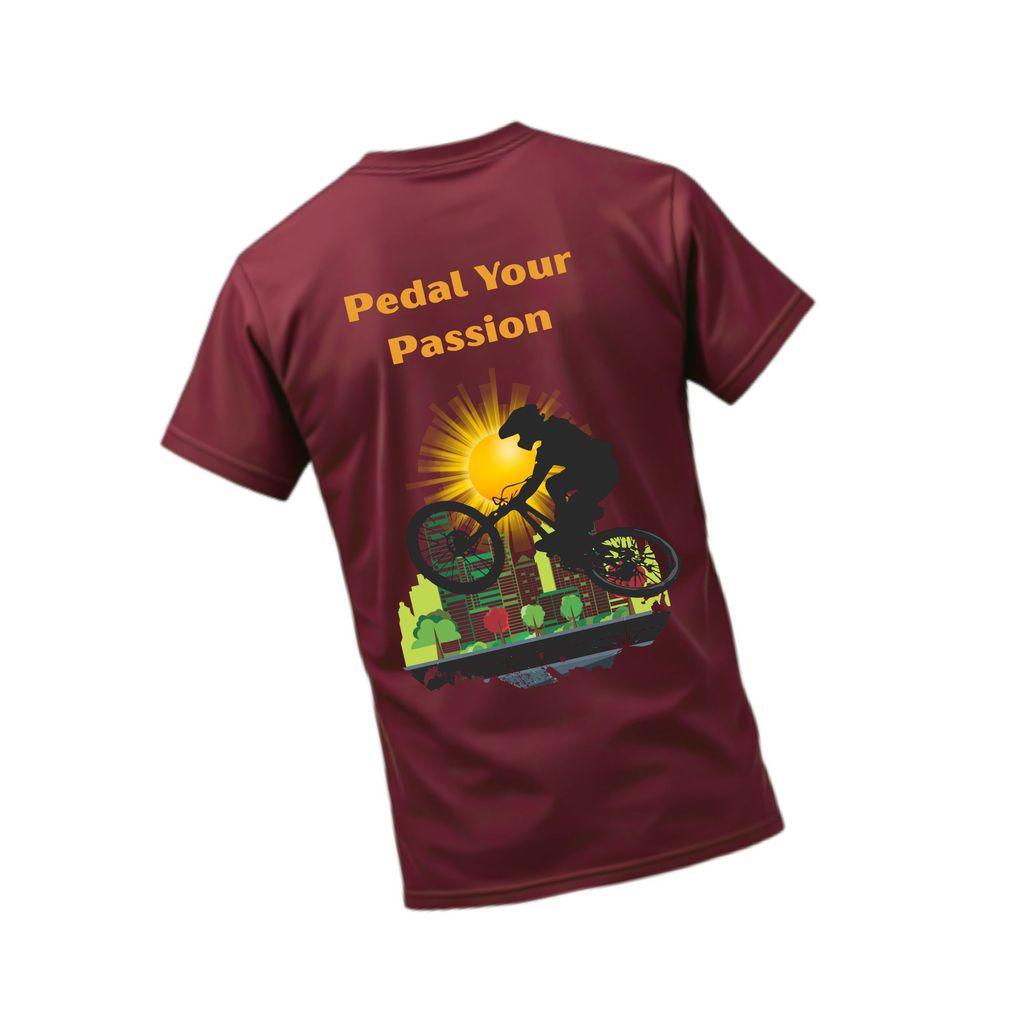 Trishoolin Sports Theme T-Shirt | Design 10390MB | Cotton Regular Fit | Crew Neck / Round Neck Half Sleeve | Pack of 1 view 2